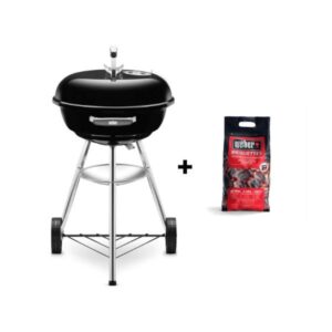 Grelhador Weber® a carvão Compact Kettle Ø 47cm + 3Kg Briquetes