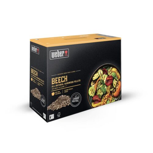 Pellets Weber® em madeira natural de Faia - 8Kg
